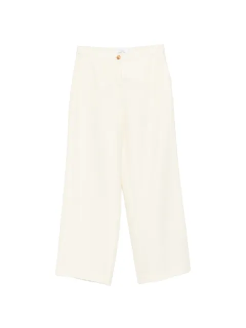 Barba elasticated-waist wide-leg trousers Neutrals 81040003355100