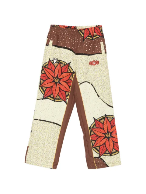 Pantofola D'oro x Thebe Magugy graphic-print trousers Neutrals FMTKE