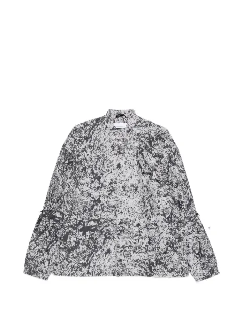 OAMC Peacemaker Tech splatter-print shirt jacket Grey PCM3OS18ACO018S01