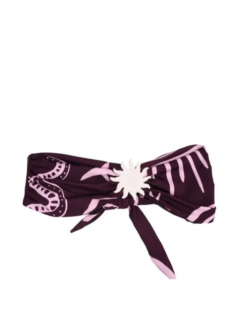 Cala de la Cruz strapless sun-hardware bikini top Purple 25A092