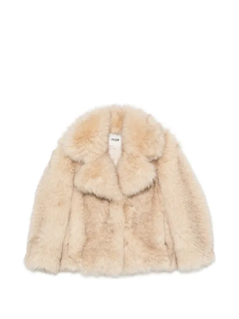 Maje oversized shawl-collar jacket Neutrals MFPOU01575