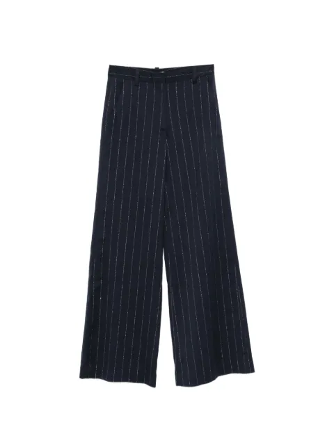 Maje pinstripe-pattern palazzo pants Blue MFPPA00844