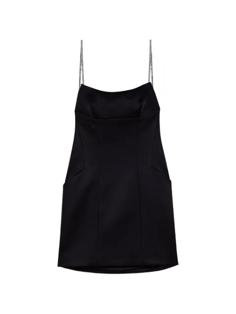 Maje crystal-embellished backless mini dress Black MFPRO04938