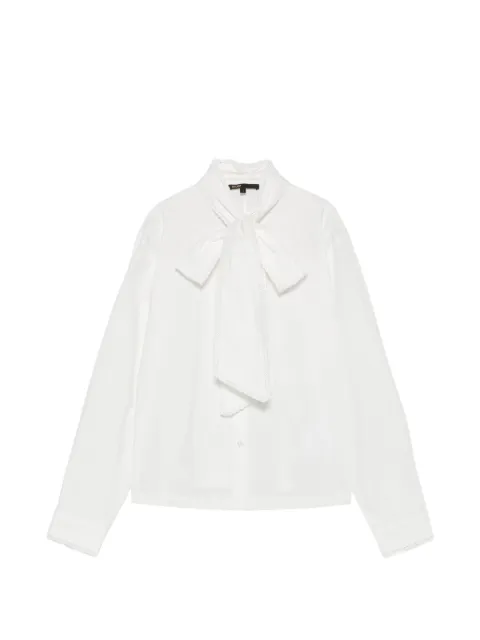 Maje pussy-bow-collar shirt White MFPCM00800