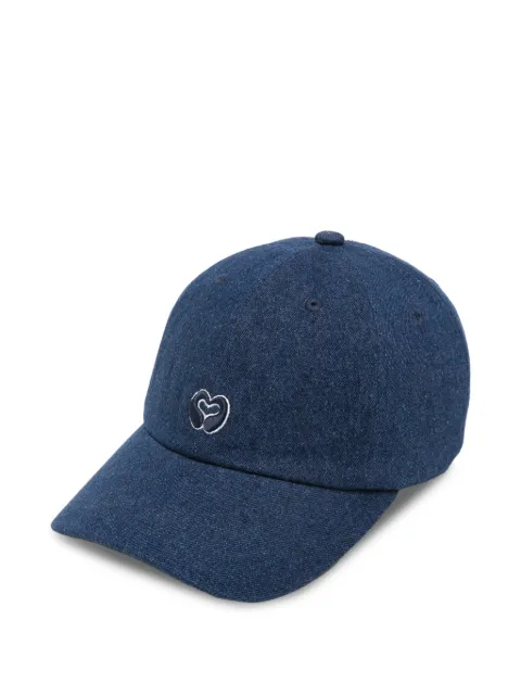 Maje heart-embroidered baseball cap Blue MFABO00586