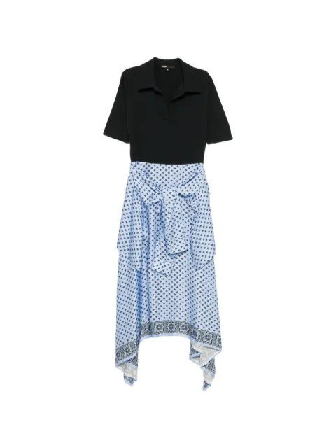 Maje floral-print asymmetric dress Blue MFPRO04922