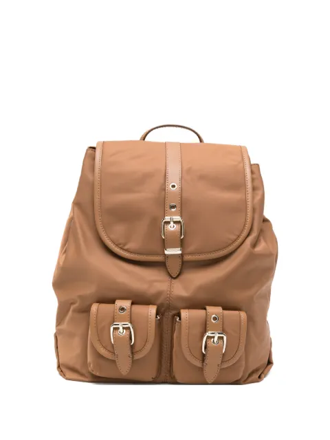 Maje buckle-detail backpack Brown MFASA01449