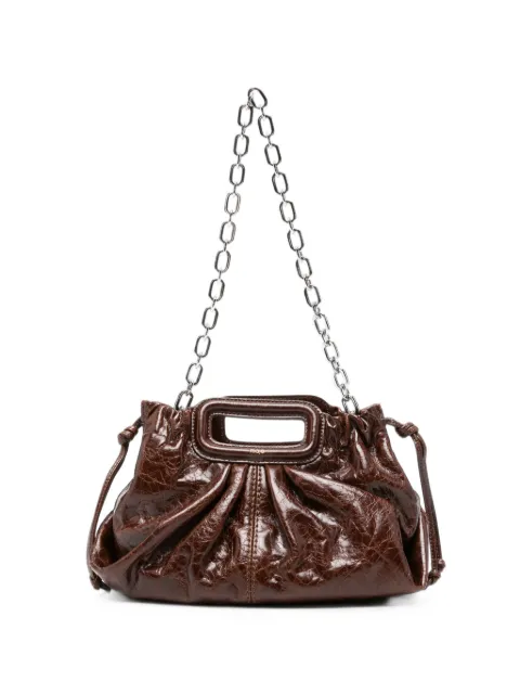 Maje crinkled-effect chain-link tote bag Brown MFASA01528