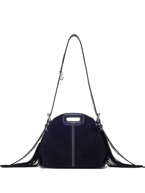 Maje mini MIss M fringe-detail tote bag Blue MFASA01442
