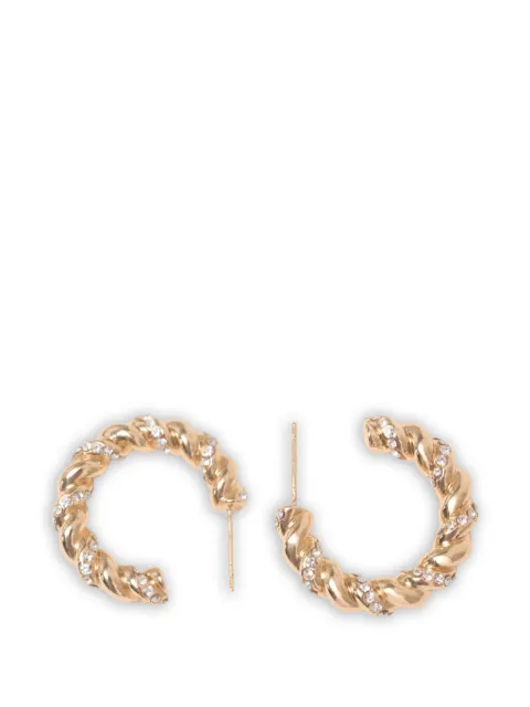 Maje crystal-embellished half-hoop earrings Gold MFABI01139