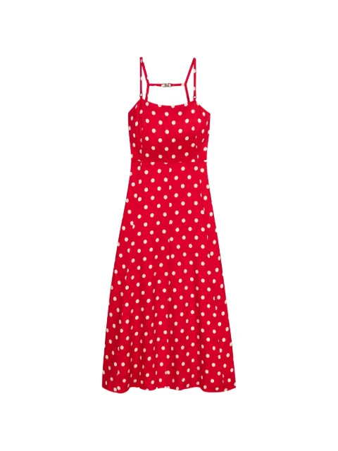 Maje polka-dot midi dress Red MFPRO04850