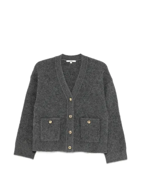 Maje button-up patch-pocket cardigan Grey MFPCA00814