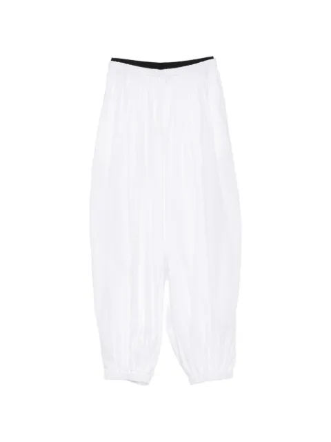 Maje elasticated-waistband oversize trousers White MFPPA00840
