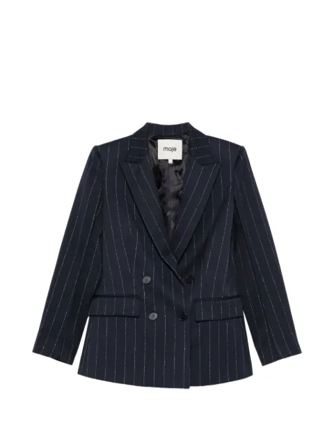 Maje pinstripe double-breasted blazer Blue MFPVE00818