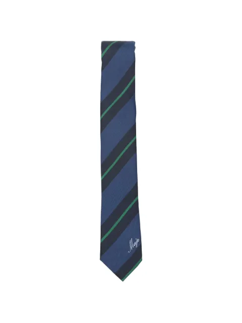 Maje striped silk tie Blue MFACR00002