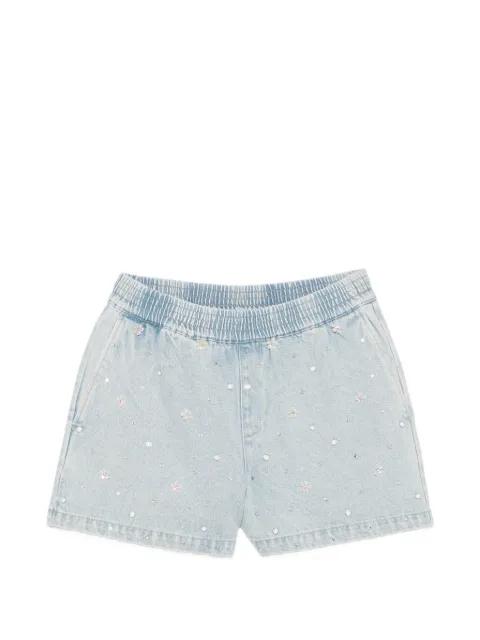 Maje rhinestone-embellished shorts Blue MFPSH00784