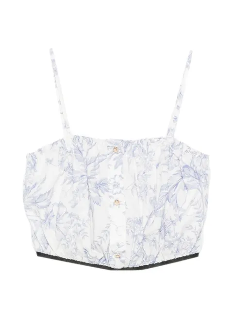 Maje patterned top with straps White MFPTO01365