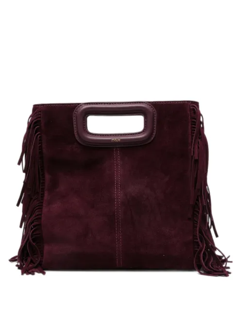 Maje medium fringed-detail tote bag Purple MFASA01323