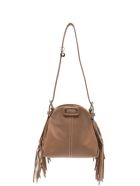 Maje fringed leather mini bag Brown MFAPM00385