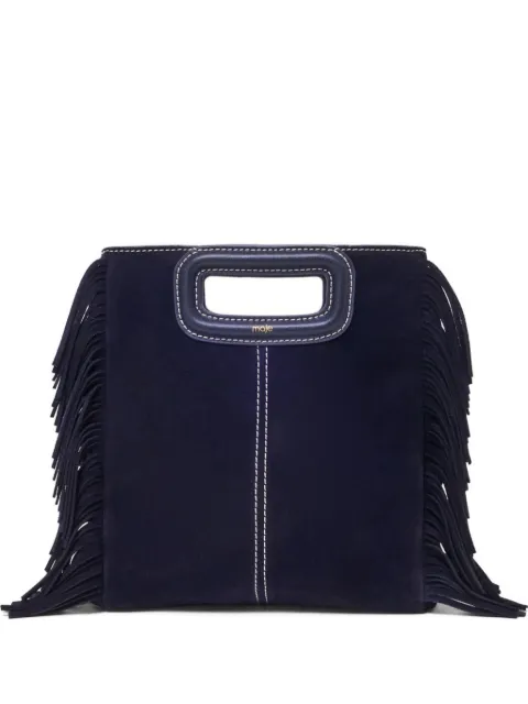 Maje M fringe-detail tote bag Blue MFASA01463