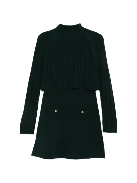 Maje ribbed-knit mini dress and sweater set Green MFPRO05095