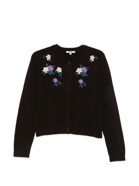 Maje floral-beaded cardigan Brown MFPCA00759