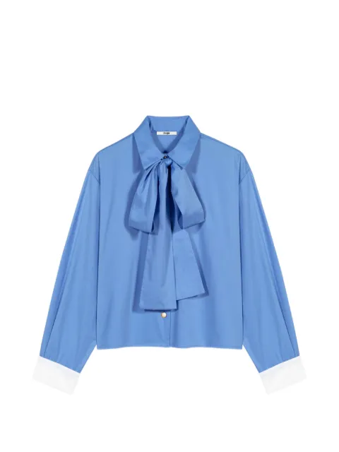 Maje cotton pussy bow shirt Blue MFPCM00794