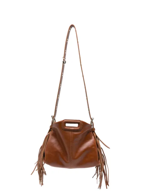 Maje fringe-detailing shoulder bag Brown MFASA01476