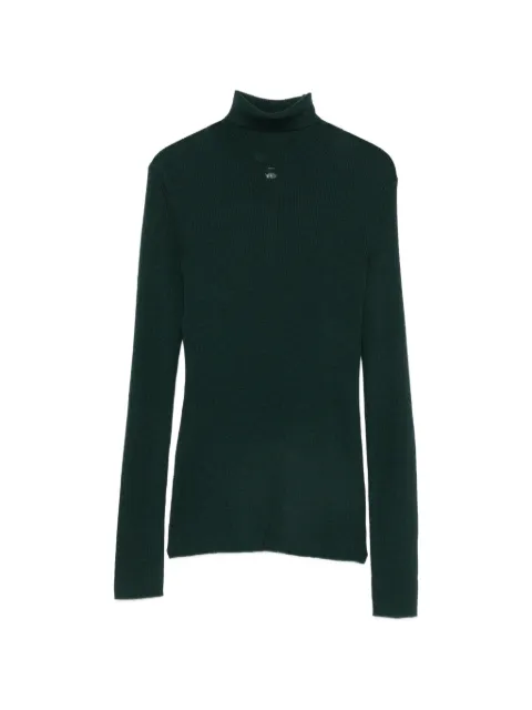 Maje ribbed-knit roll-neck sweater Green MFPPU01090