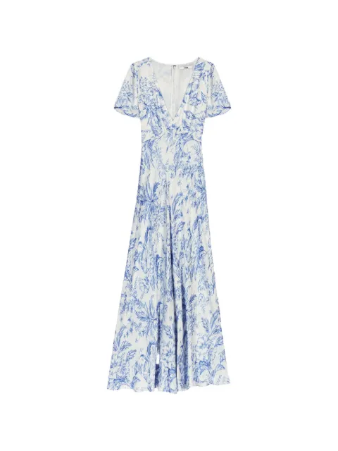 Maje flowing patterned maxi dress Blue MFPRO04898