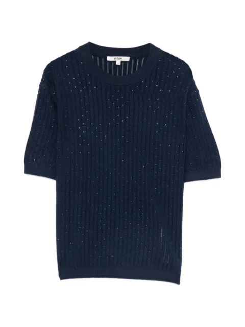 Maje crew-neck T-shirt Blue MFPPU01039