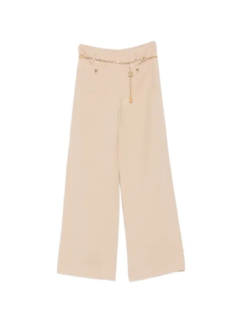 Maje chain-belt flared trousers Neutrals MFPPA00832