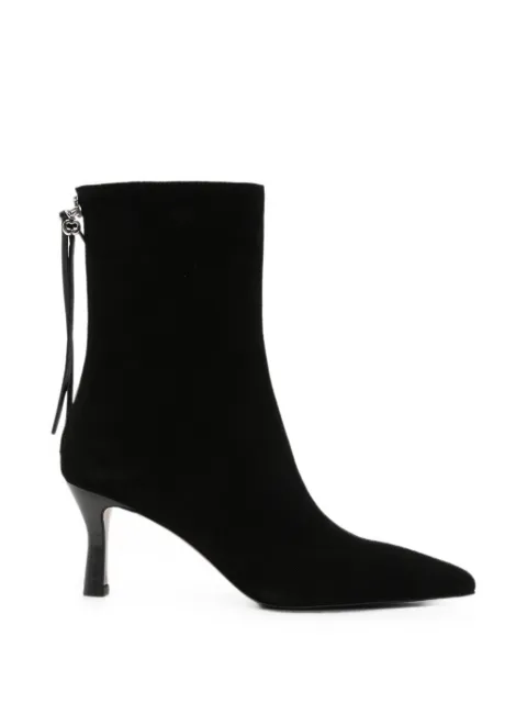 Maje pointed-toe rear-zip ankle boots Black MFACH00956