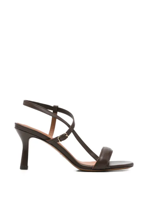 Maje leather crossover-strap sandals Brown MFACH00912