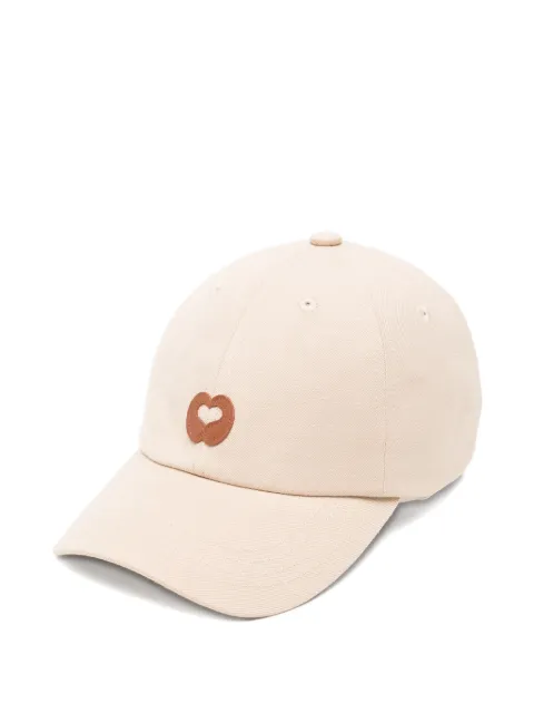 Maje leather-patch baseball cap Neutrals MFABO00585