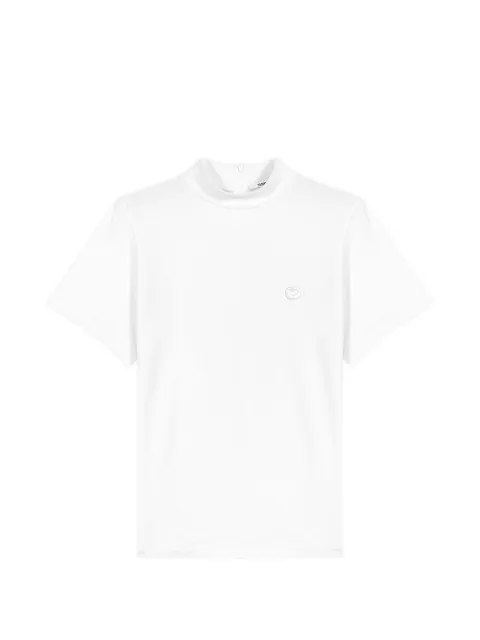 Maje embroidered mock-neck top White MFPTS01057