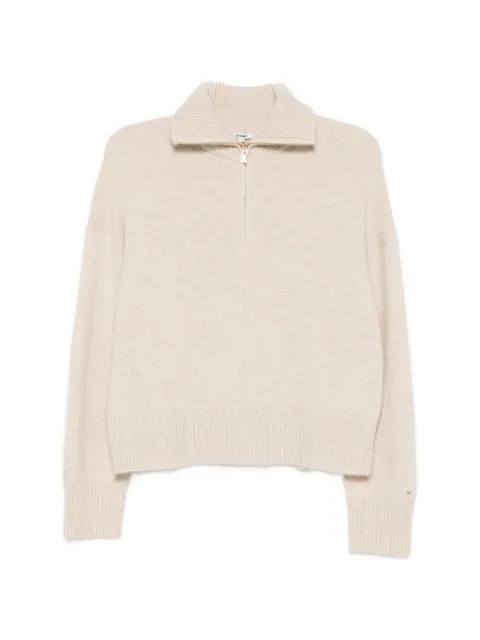 Maje quarter-zip sweater Neutrals MFPPU01089