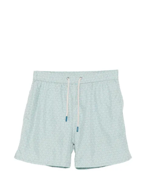 FeFè fish-print drawstring swim shorts Blue B1127