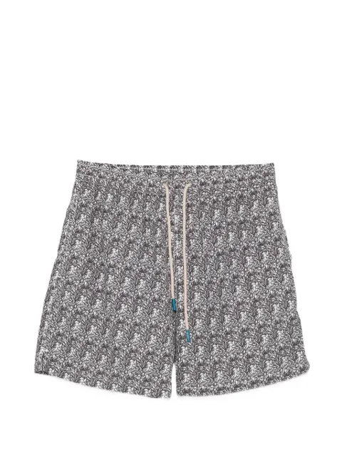 FeFè coral-print drawstring swim shorts Grey B1086