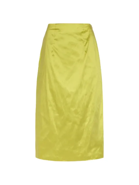 Simone Rocha satin-finish darted skirt Green 32031288