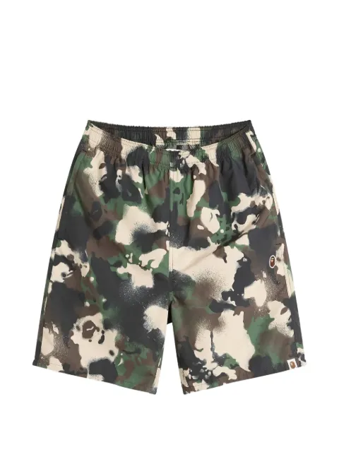 A BATHING APE® Map Camo cotton swim shorts Green 001SPL301002M