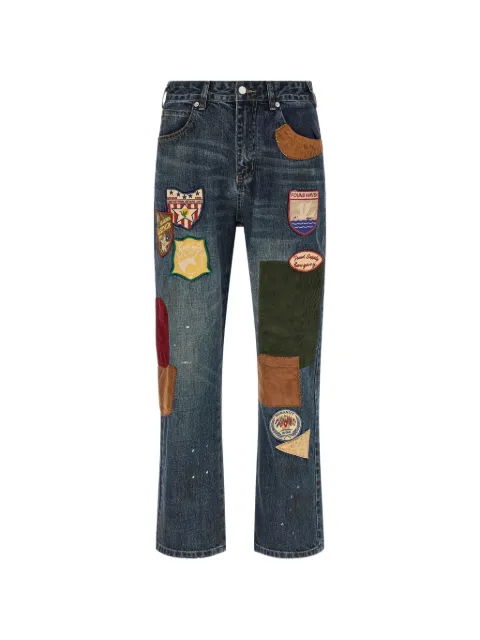 FOUND patchwork straight-leg jeans Blue FOSS26DP050126327