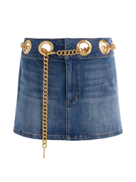 alice + olivia Morgana chain-belt mini skirt Blue CD603301301