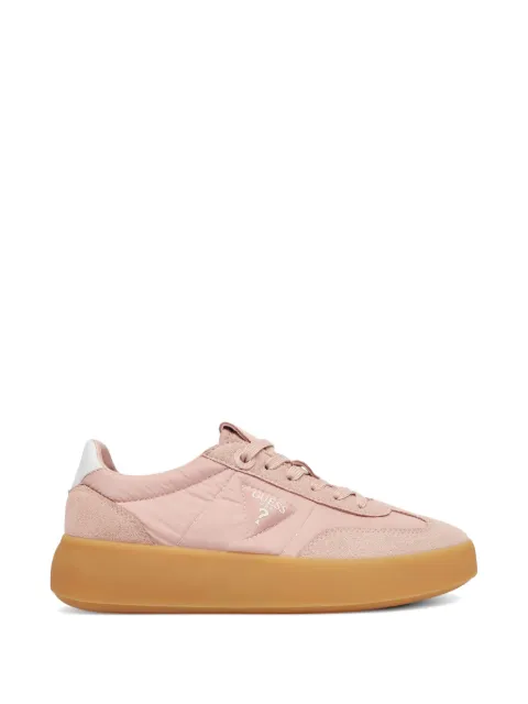 GUESS USA Suede-panel logo-detail sneakers Pink FLPPARFAB12