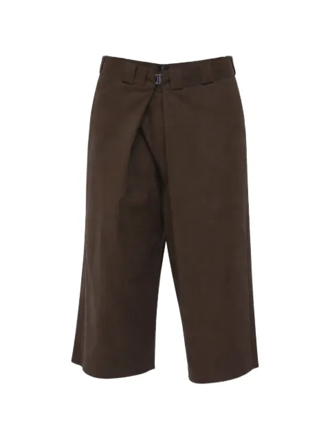 Givenchy pleated cotton-blend shorts Brown BM51F315FH200
