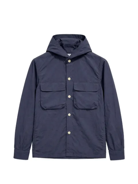 LES HÉRITIERS button-up hoodie Blue TECHHOODIE