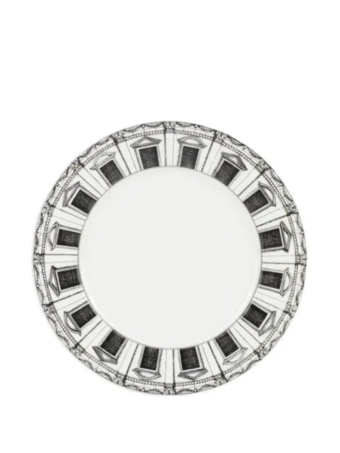 Fornasetti Architettura-print dinner plates (set of three) White P50X001