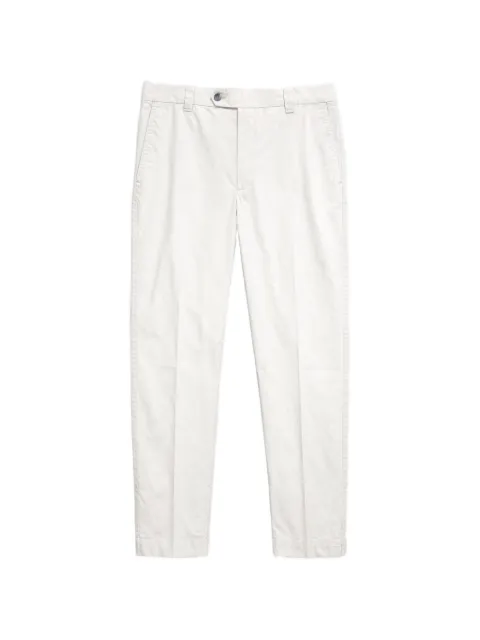 LES HÉRITIERS pressed-crease tailored trousers Neutrals MASNOUPANT