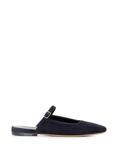 Tassinari buckle-strap suede mules Blue Z573