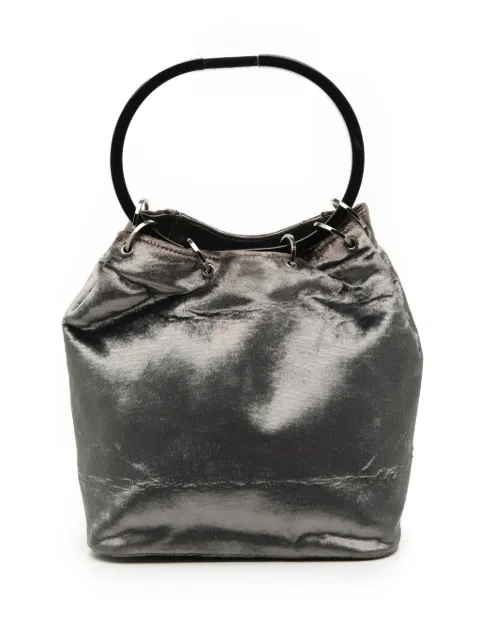 Gucci Pre-Owned 20th Century Velvet Ring bucket bag Silver CANAQST16P7TK5SS